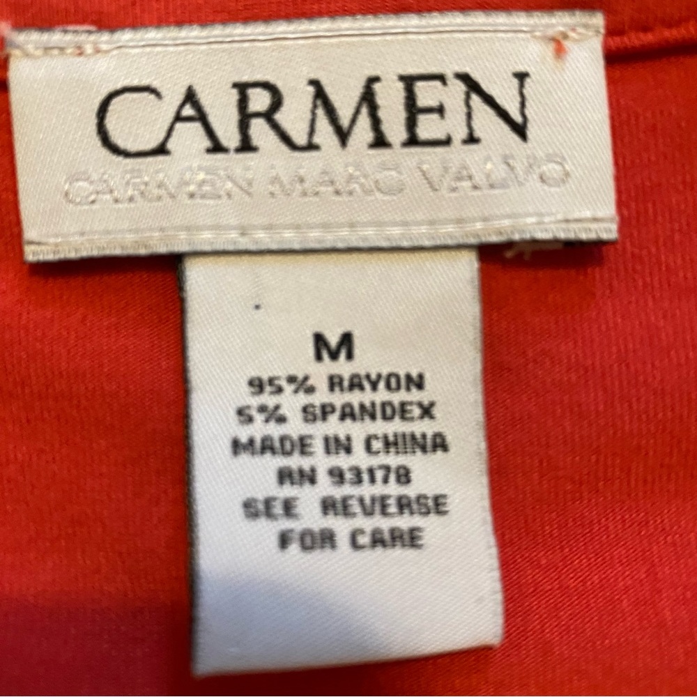 Carmen Marc Valvo Square Neck Jersey Top - Picture 5 of 6